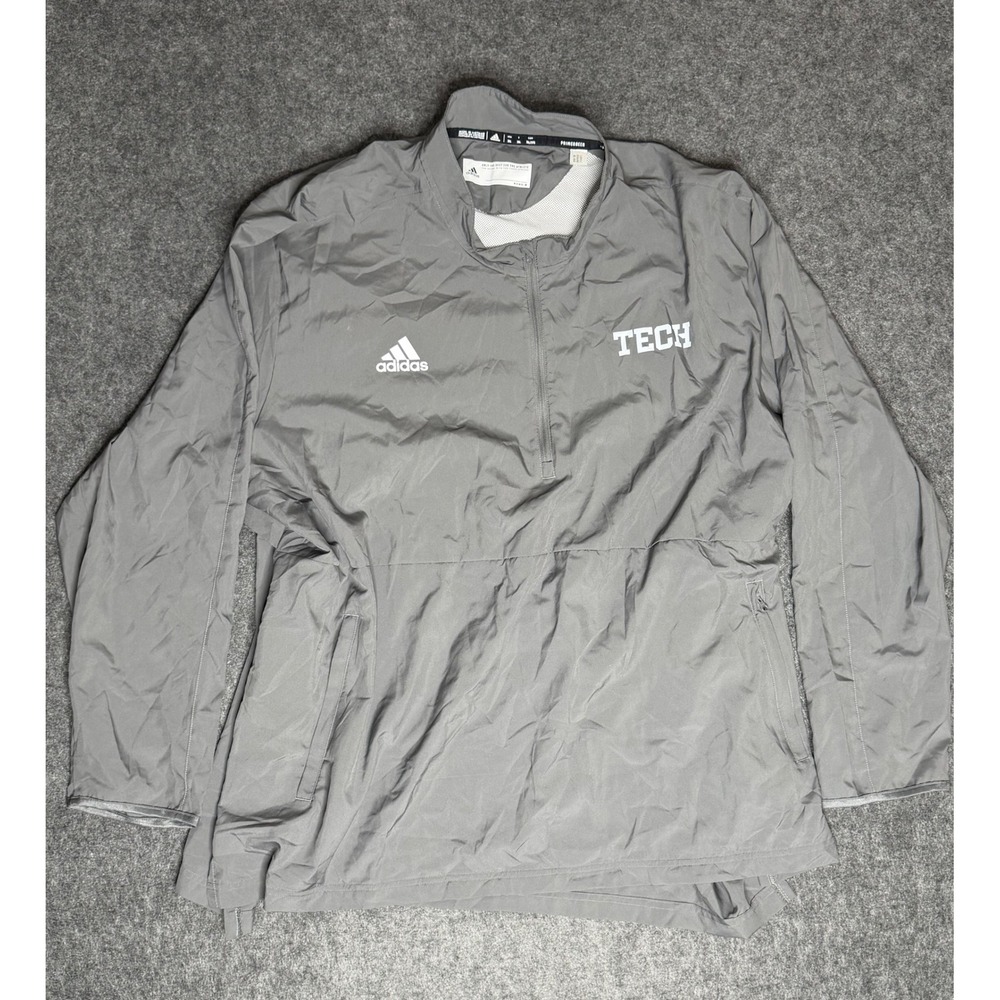 Adidas Aeroready Primegreen 1/4 Zip Pullover Grey Mens 3XL GM1850 Tech Training